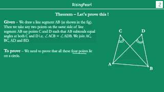 Line segment subtending equal angles at any two points concyclic Theorem and proof [upl. by Yelkreb]