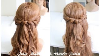 2種簡易公主頭綁法教學 2 Half up hairstyles with updo stick [upl. by Pratt]