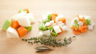 How to Cut Vegetable Mirepoix  Mirepoix Ratios  Mirepoix Cut [upl. by Sane]