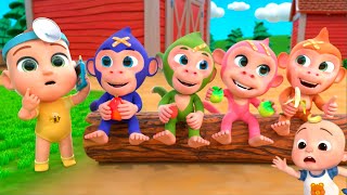 Five little monkeys jumping on the bed  Lalafun nursery rhymes amp kids songs [upl. by Avra]