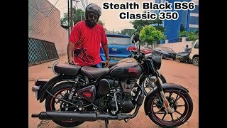 Classic 350 BS6 Stealth Black walk aroundPrice BPC [upl. by Ancalin]