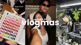 VLOGMAS DAY 24 Gel Pedicure Picking up BF from Airport  Laundry Days [upl. by Annaert]