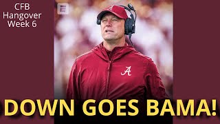 College Football Hangover Week 6DOWN GOES BAMA  Week 7 SEC Power Rankings [upl. by Dnesnwot]