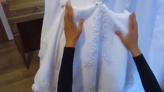 Bridal Gown American Bustle Tutorial amp How To Make The Loops Avoid Paying High Priced Alterations [upl. by Nanis]