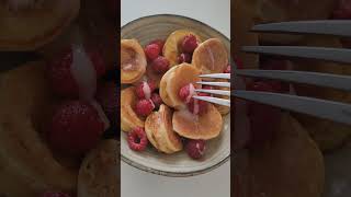 Banana pancakes fluffy pancakes honey diet healthy raspberry banana healthyrecipes love [upl. by Adnorhs819]