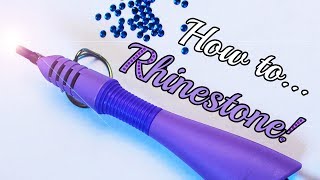 How To Apply Rhinestones Using Hotfix Applicator [upl. by Yoc]