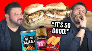 Adam Richman Makes The ULTIMATE British Chicken Sandwich  MAN VS FOOD [upl. by Esenaj]