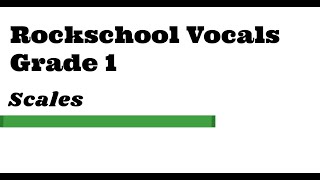 Rockschool Vocals Grade 1  Scales [upl. by Esau]