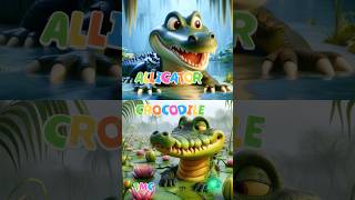 Alligators vs Crocodiles  Fun facts for Kids cartoon alligator crocodile [upl. by Nnylrebma909]