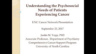 Understanding the Psychosocial Needs of Patients Experiencing Cancer [upl. by Mitzl]