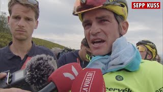 SEPP KUSS  INTERVIEW AT THE FINISH  STAGE 13 VUELTA ESPAÑA 2024 [upl. by Calvano]