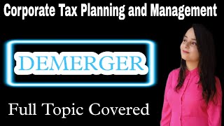 demerger  corporate tax planning and management mcom sem 4 mdu gurugram university kuk  demerger [upl. by Yuji]