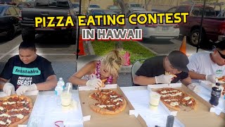 PIZZA EATING CONTEST in Hawaii They offered 300 to anyone who can beat me RainaisCrazy [upl. by Kaine]