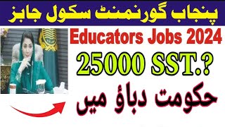 25000 SST  Educators Jobs 2024  Punjab School Education Department [upl. by Naujud553]