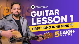 Guitar Lesson 1  Playing 2 Most Easiest Chords 🎸 Guitar Lessons for Beginners  FrontRow [upl. by Sam847]