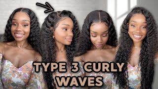 The Most Natural Type 3 Curls Long 13x6 Single Knot Wavy HD Lace Frontal Wig  Alipearl Hair [upl. by Clarita741]