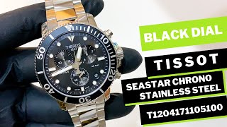 TISSOT SEASTAR 1000 CHRONOGRAPH BLACK DIAL STAINLESS STEEL T1204171105100 [upl. by Banerjee]