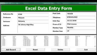 How To Create An Excel Data Entry Form With A UserForm  Full Tutorial [upl. by Airotkiv659]