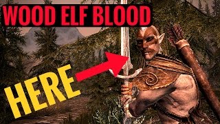 Skyrim REMASTERED  Wood Elf Blood Where to Harvest  VERY EASY [upl. by Frymire]