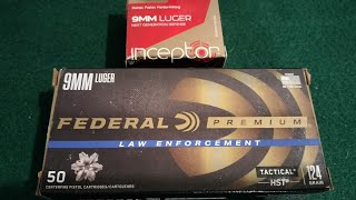 Short barrel 9mm test Inceptor ARX vs Federal HST [upl. by Eintirb]