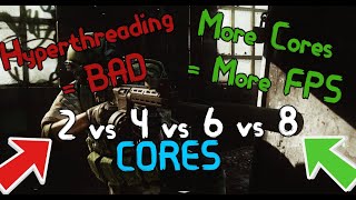 Escape from Tarkov  How many CPU Cores do we need  Boost FPS and DISABLE Hyperthreading [upl. by Ehcropal]