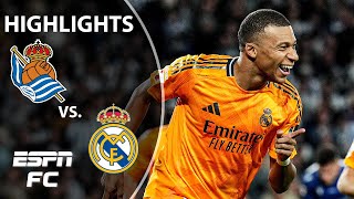 VINI JR amp MBAPPE EACH SCORE 🍿 Real Sociedad vs Real Madrid  LALIGA Highlights  ESPN FC [upl. by Eelatan]