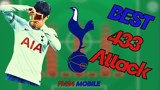 Greatest 433 ATTACK Tactic on FM24 Mobile  Score 3 Goals Every Game [upl. by Nesline594]