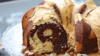 HOW TO MAKE A MOCHA COFFEE CAKE aka Coffee Chocolate and Vanilla Marble Cake [upl. by Nnylyak245]