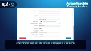Actualización de datos en RTU Persona Jurídica [upl. by Oria]