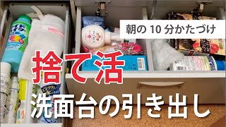 【捨て活】洗面台の引き出し整理（1）｜洗剤のストック、白髪染めグッズの片付け｜ビフォーアフター [upl. by Lais]