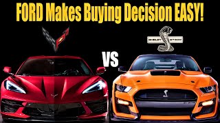 Z51 Corvette C8 vs Shelby GT500 Ford makes YOUR Decision EASY Mid Engine C8 [upl. by Wrightson]