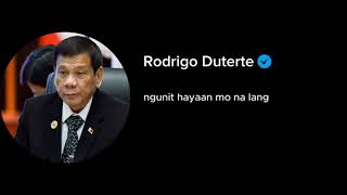 Pagsamo Cover  Rodrigo Duterte [upl. by Jorge]