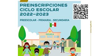 Tutorial preinscripciones ciclo escolar 2022 2023 [upl. by Nnylf799]