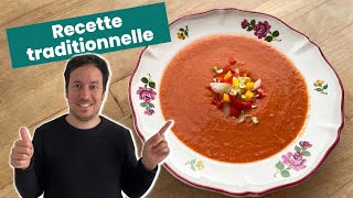 Gaspacho andalou  Recette traditionnelle facile à réaliser [upl. by Moor]