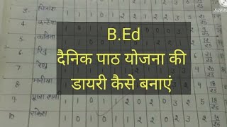 Dainik path yojna ki diary kaise banayelessonplan [upl. by Ettenom]