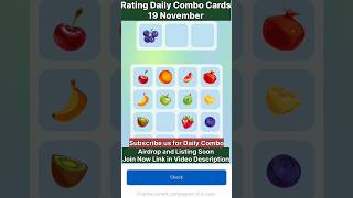 Rating Daily Combo Card 19 November  Rating Airdrop Date  Listing Date Price Prediction rating [upl. by Allit875]