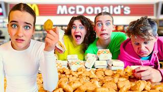 WHO CAN EAT THE MOST CHICKEN NUGGETS parents vs kids wNorris Nuts [upl. by Abixah]