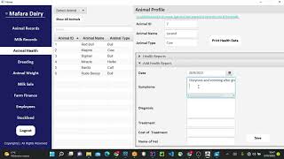 Dairy Farm Management System  JavaFX [upl. by Nnaeiluj]