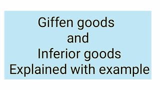 Giffen goods and Inferior goods explained  Ugc Net economics preparation [upl. by Kalinda]