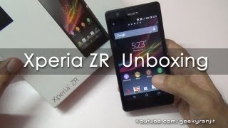 Sony Xperia ZR Water Proof Phone Unboxing amp Overview [upl. by Uok]