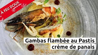 Gambas flambée au Pastis amp crème de panais [upl. by Perl633]