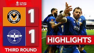 Maguire Penalty Sets Up Replay  Newport County 11 Eastleigh  Highlights  Emirates FA Cup 2324 [upl. by Alick295]