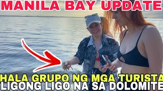 MANILA BAY UPDATEHALA GRUPO NG MGA TURISTA LIGONG LIGO NA SA DOLOMITE BEACH Miz July [upl. by Warfold644]