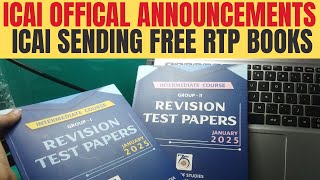 ICAI Sending Free RTP Books  CA Exam January 2025  ICAI Official Notice [upl. by Ambie301]