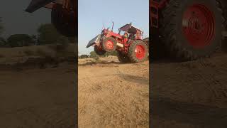 The tractor carried the soil trolley with full force and jump tractorhouse pushbacktractor [upl. by Brockwell92]