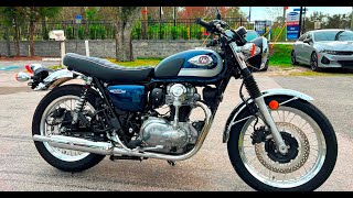 2021 Kawasaki W 800 in Metallic Ocean Blue Euro Cycles of Tampa Bay Florida [upl. by Otrevire985]