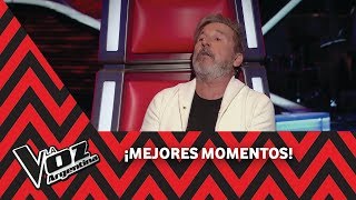 Montaner le regala a Tini Stoessel un tema quotCastillo azulquot  La Voz Argentina 2018 [upl. by Natalina]