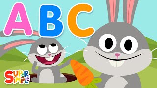 ABC Hop  Hop Along Alphabet Songs For Kids  Super Simple Songs [upl. by Ennayelhsa204]