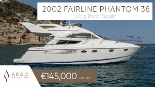 2002 Fairline Phantom 38 Intuition FOR SALE in Ibiza Spain [upl. by Ttnerb]