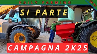 ULTIME TREBBIATURE SOTTO LA NEVE   INIZIO CAMPAGNA 2025  DAILY FARMING 31 [upl. by Kamin]